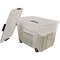 Advantus Mobile & Stackable Storage Tote W/ Lid, 15 gal, 15-4/5 in L x 23-4/5 in W x 15-4/5 in H, Clear AVT34009 - alternate 2